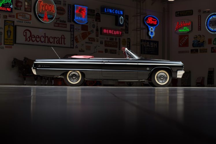 1964, Chevrolet, Impala, S s, 409, Convertible, Muscle, Classic HD Wallpaper Desktop Background