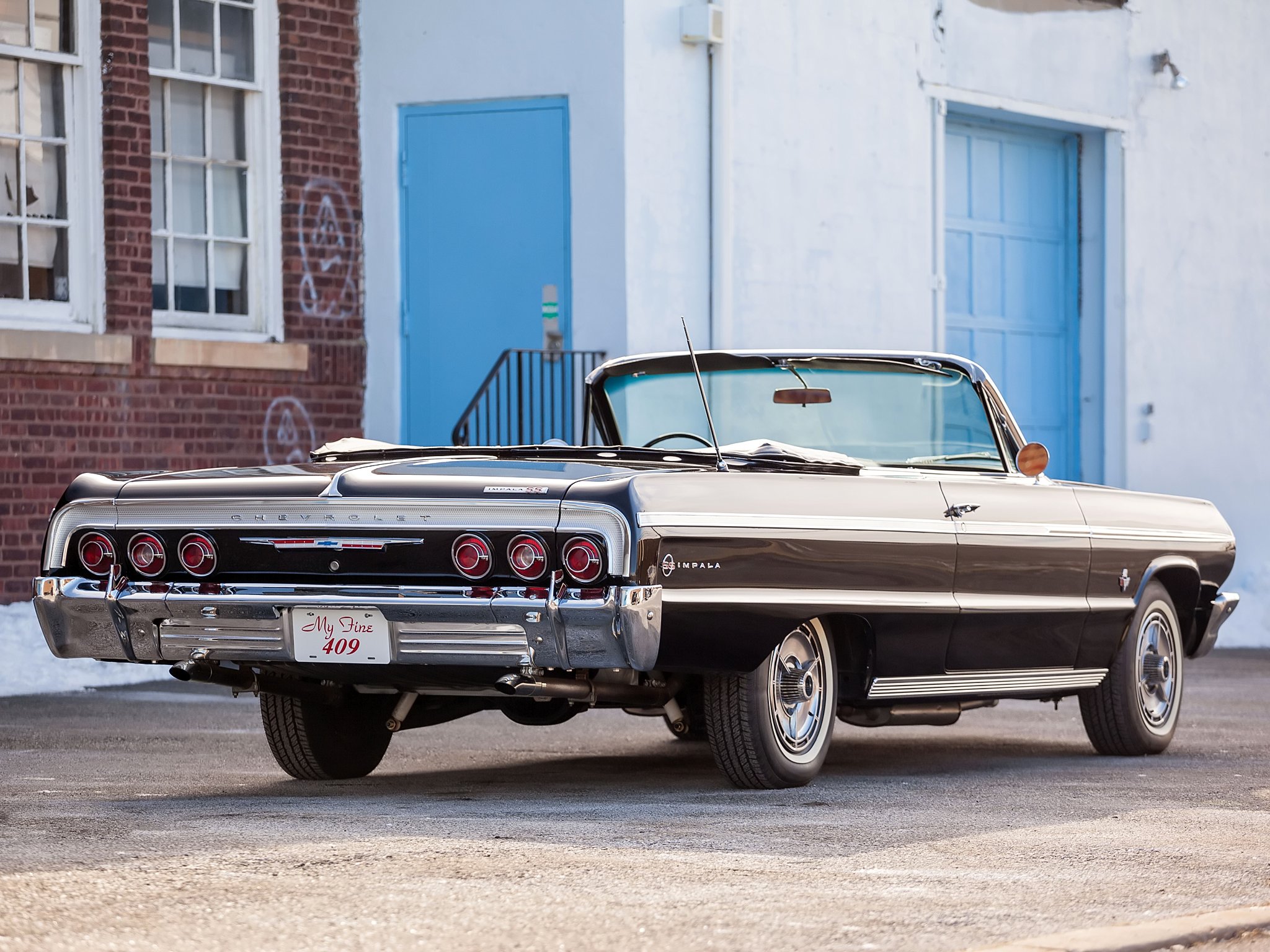 1964, Chevrolet, Impala, S s, 409, Convertible, Muscle, Classic Wallpaper