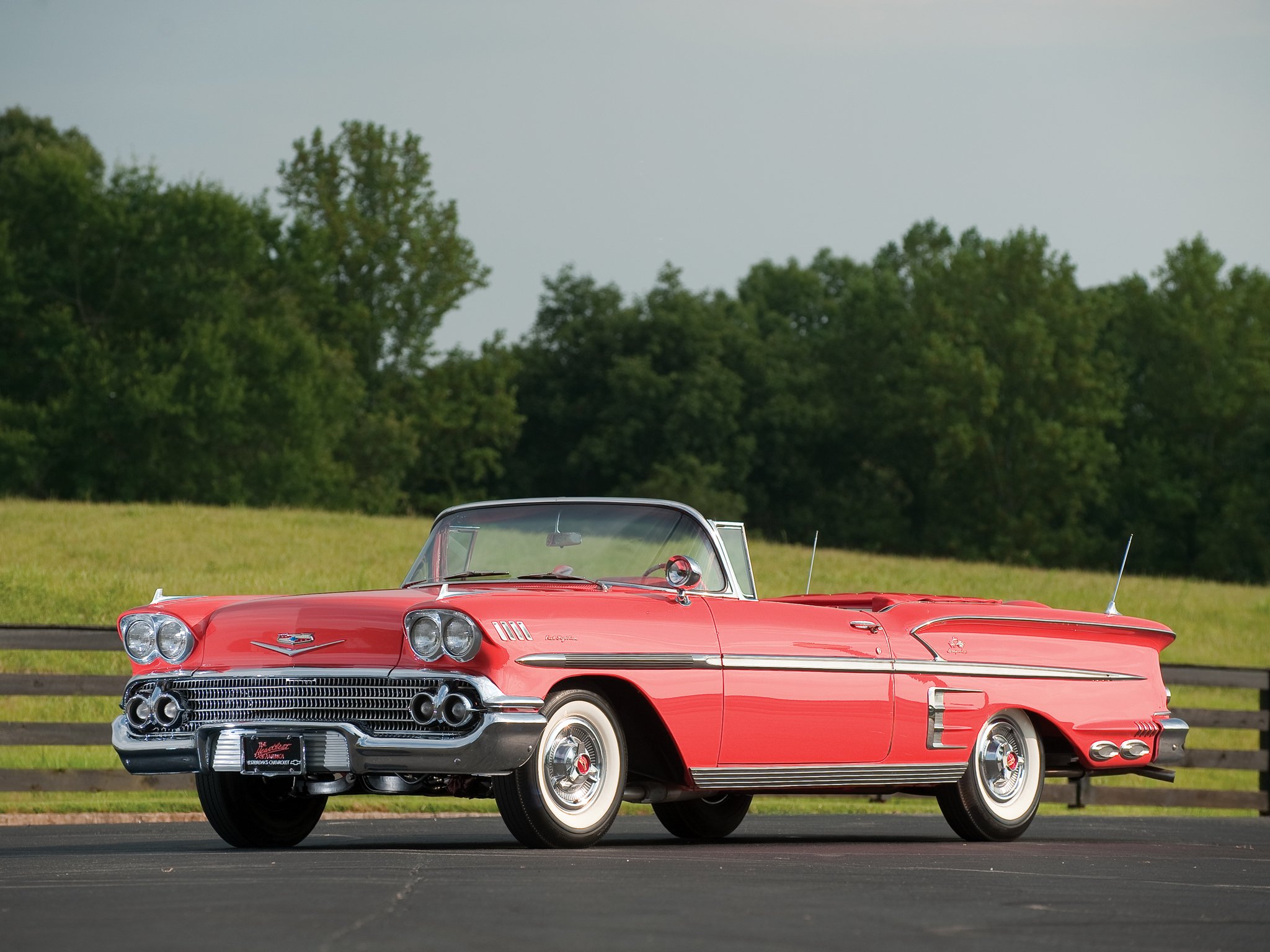 1958, Chevrolet, Impala, 283, Ramjet, Convertible, Retro, Luxury Wallpaper