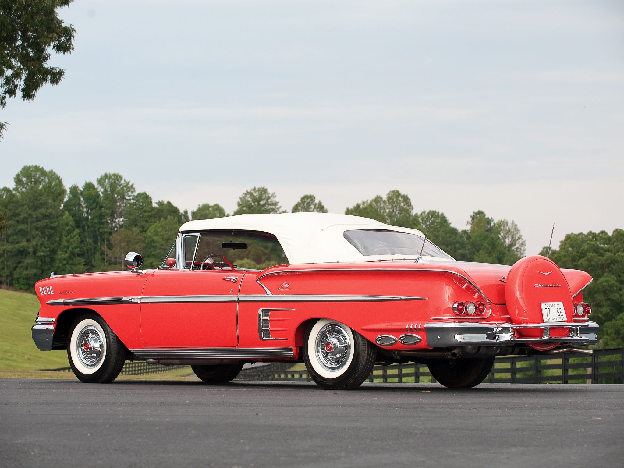 1958, Chevrolet, Impala, 283, Ramjet, Convertible, Retro, Luxury Wallpaper