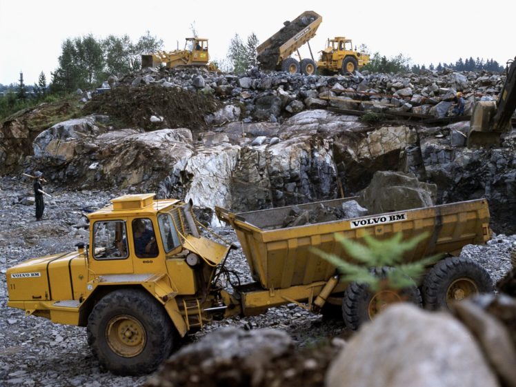 1968, Volvo, Model bm, Dr860, Quarry, Semi, Tractor, Construction HD Wallpaper Desktop Background