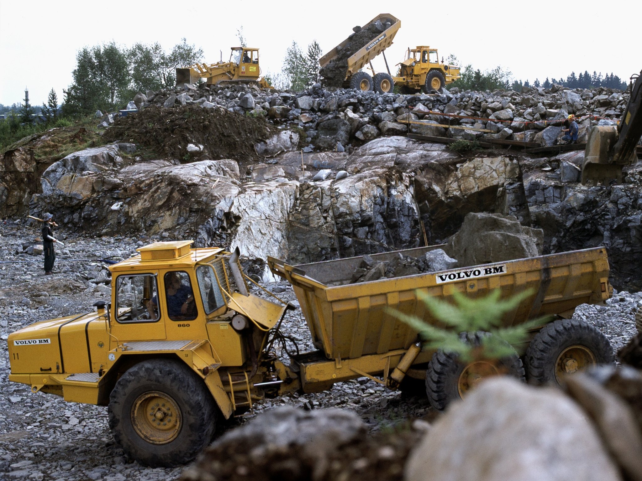 1968, Volvo, Model bm, Dr860, Quarry, Semi, Tractor, Construction Wallpaper