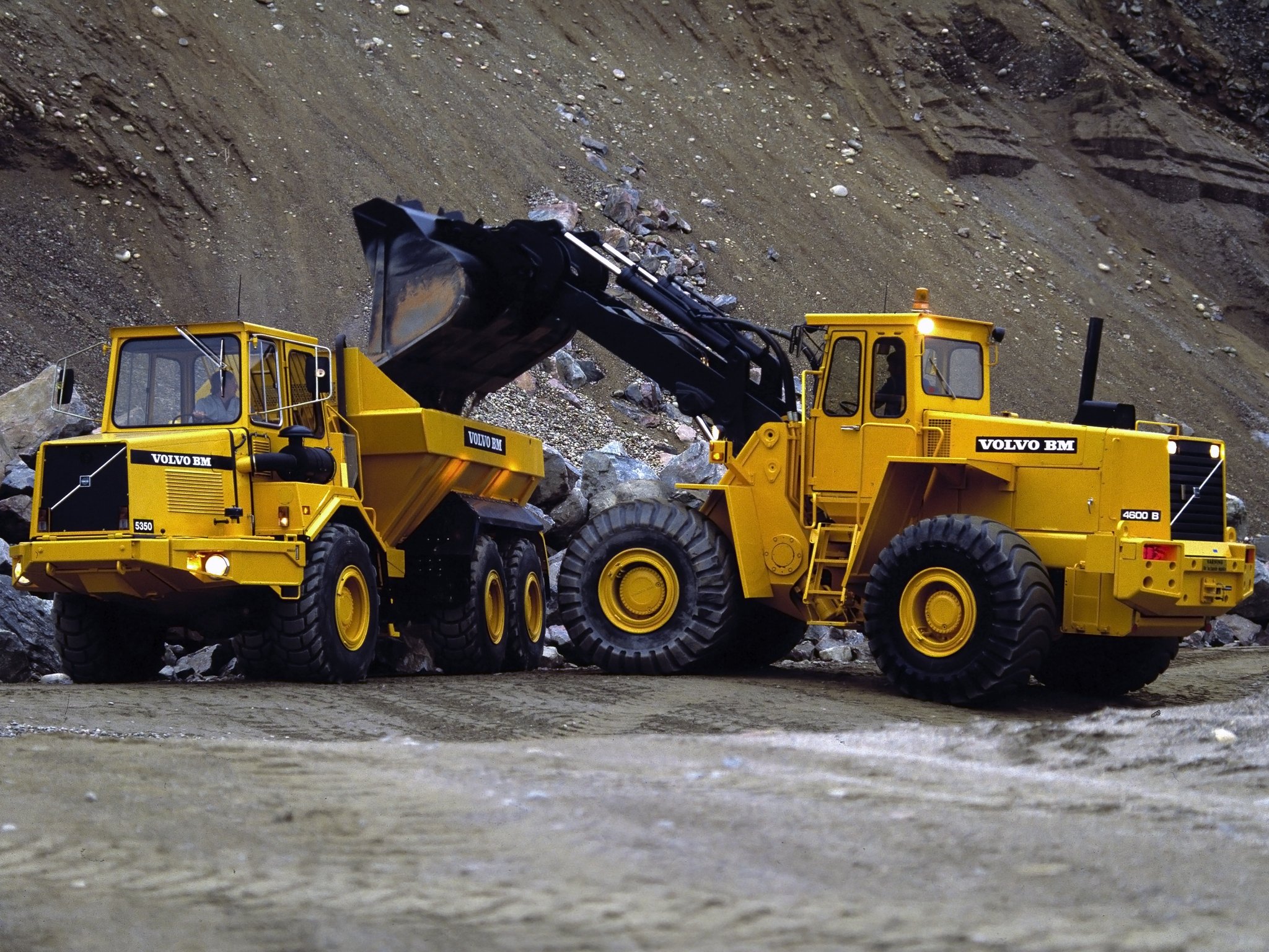 1979, Volvo, Model bm, 5350, Quarry, Construction, Semi, Tractor Wallpaper