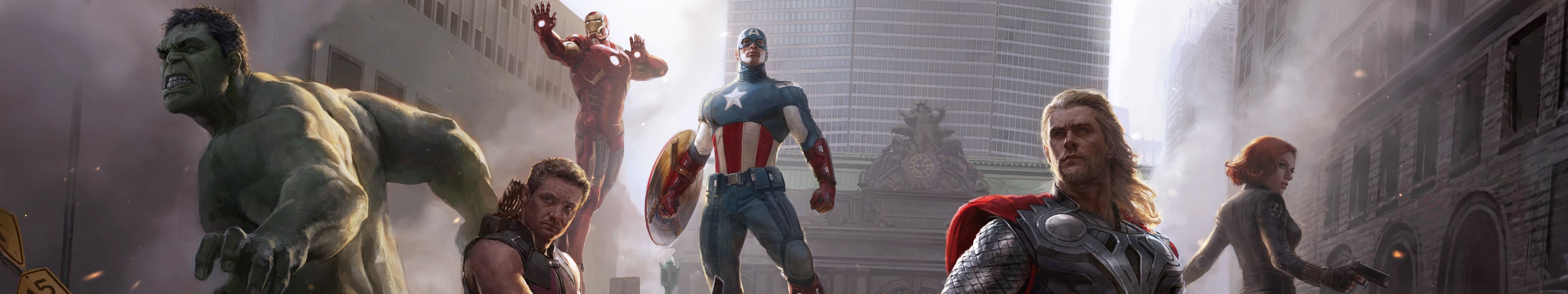 triple, Screen, Multi, Monitor, Multiple, Heroes, Marvel Wallpaper