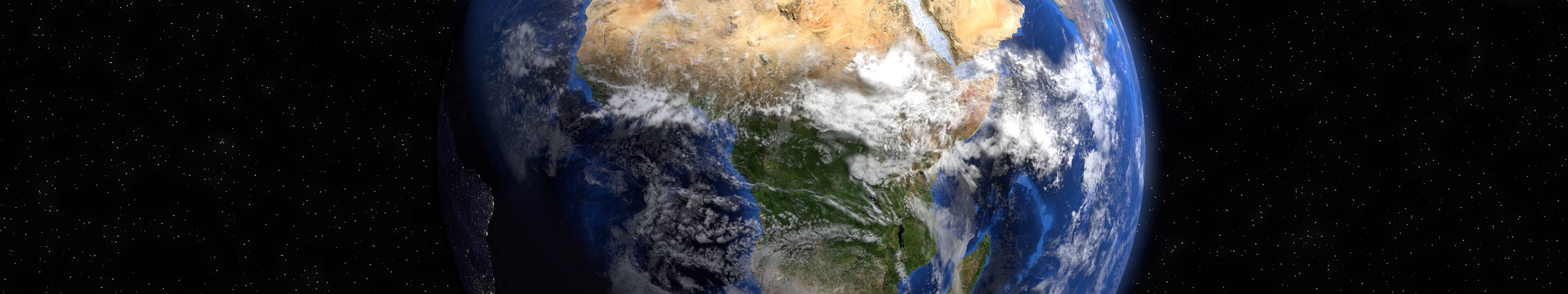 triple, Screen,  , Multi, Monitor,  , Multiple,  , Space,  , Espace,  , Terre,  , Earth Wallpaper