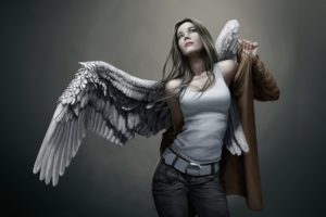 angel, Jacket, Wings, Secret, Girl, Long, Hair