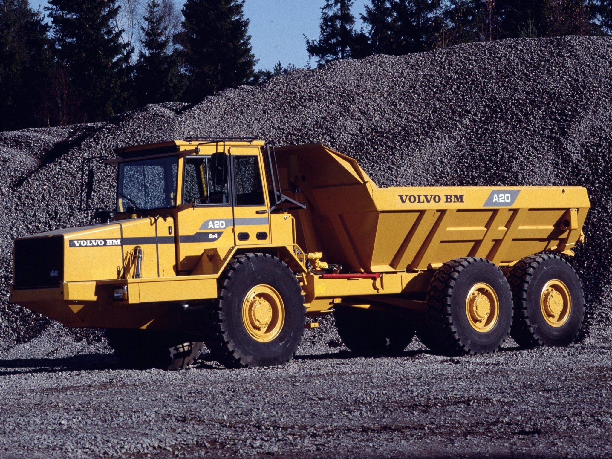 1986, Volvo, Model bm, A20, Quarry, Construction, Semi, Tractor Wallpaper
