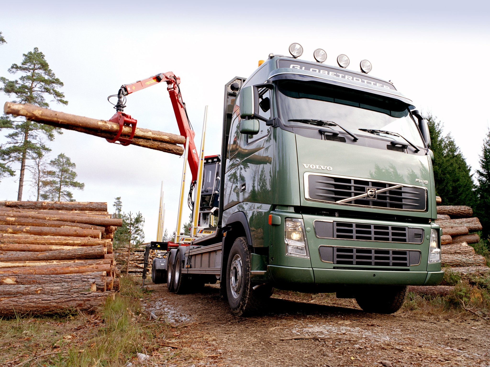 2003, Volvo, Fh16, Timber, Semi, Tractor, Construction Wallpaper