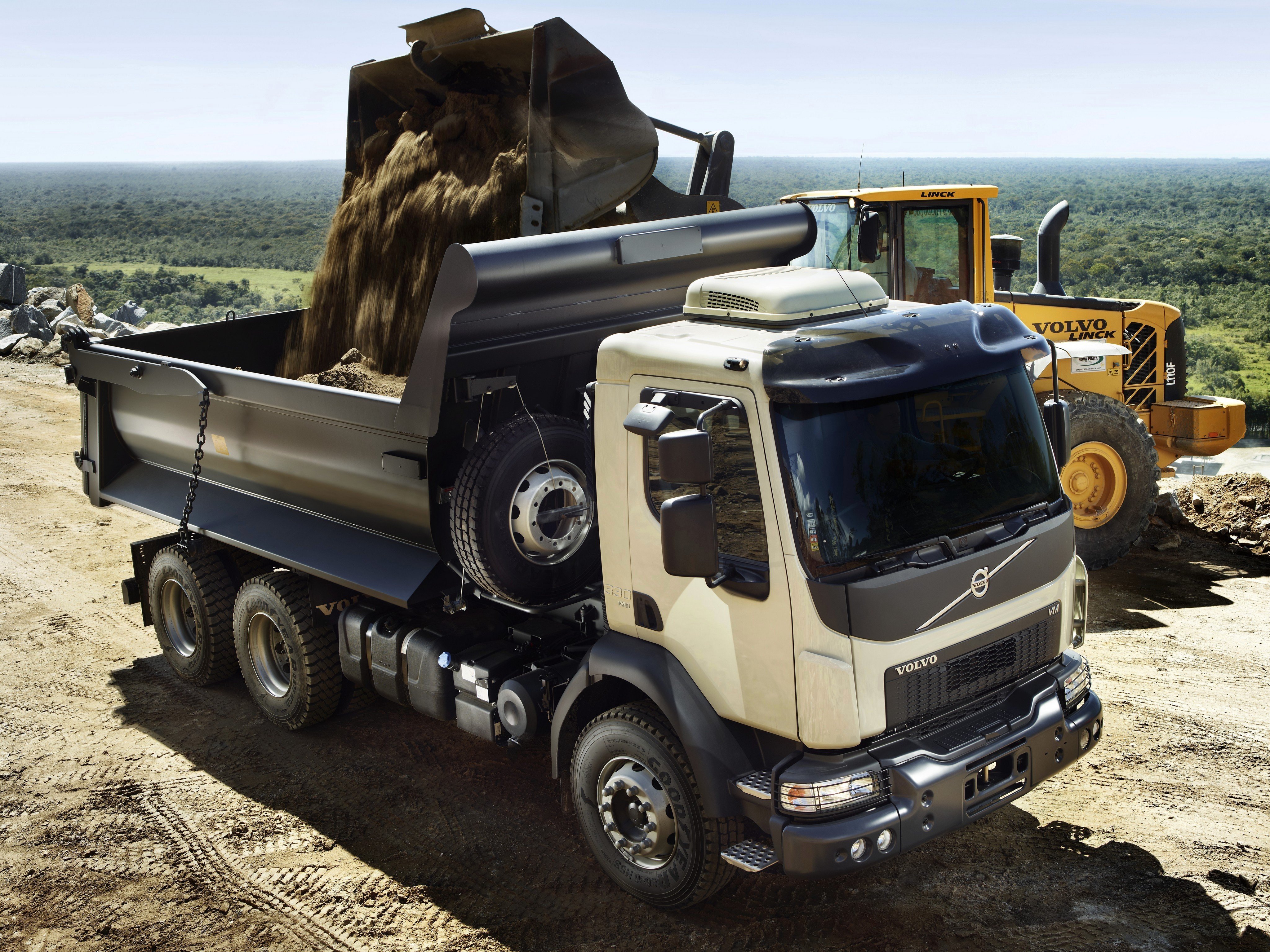 2014, Volvo, V m, 330, 6x4, Tipper, Dumptruck, Construction, Semi, Tractor Wallpaper