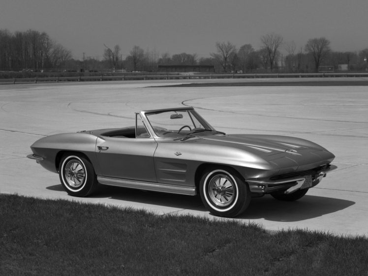 1964, Corvette, Stingray, Convertible,  c 2, Muscle, Classic, Supercar HD Wallpaper Desktop Background