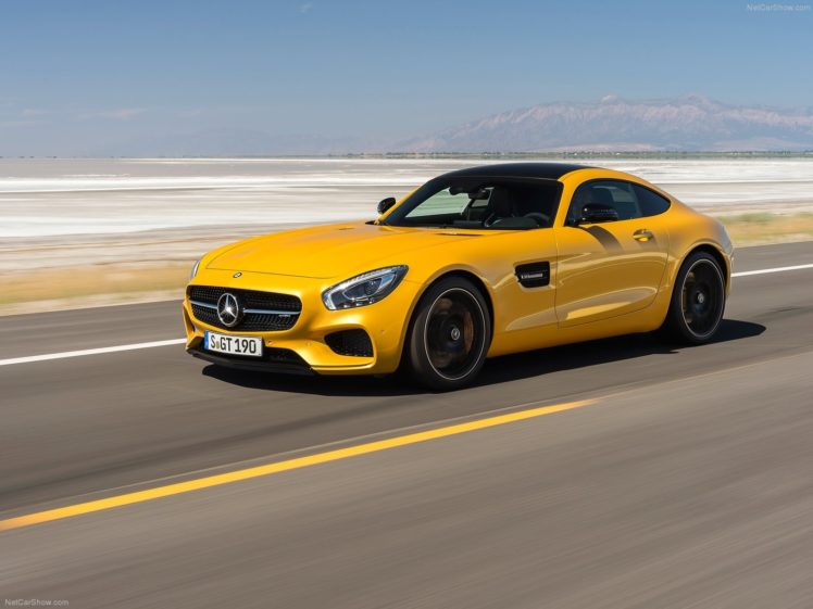 mercedes, Benz, Amg, Gt, Coupe, Cars, 2015, Germany, Yellow, Jaune HD Wallpaper Desktop Background