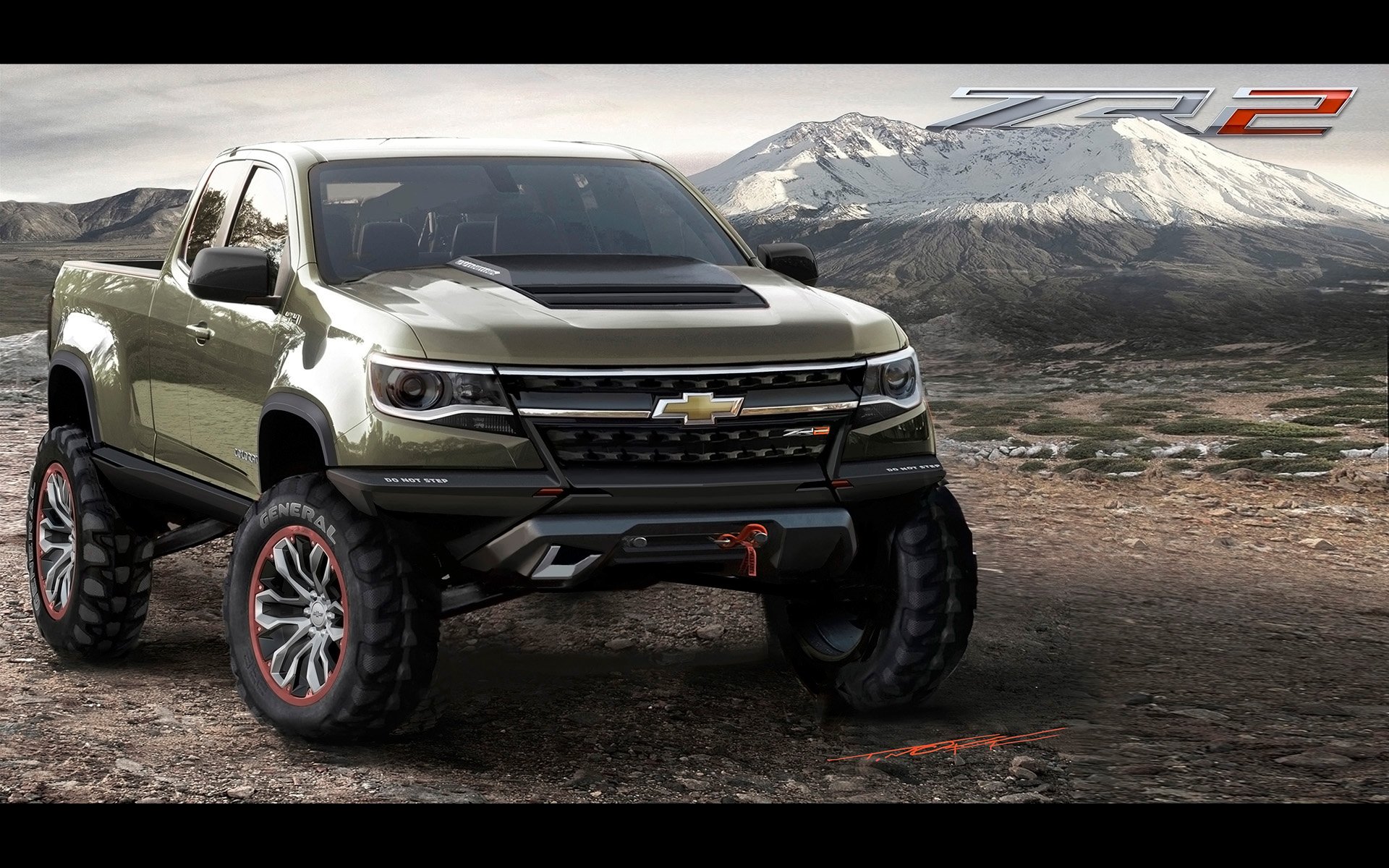 2014, Chevrolet, Colorado, Zr2, Concept, Awd, Pickup, Offroad Wallpaper