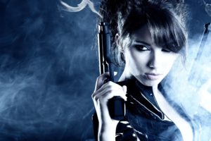 girl, And, Gun, Beauty, Beautiful, Face, Cute, Attractive, Lovely, Woman, Female, Model