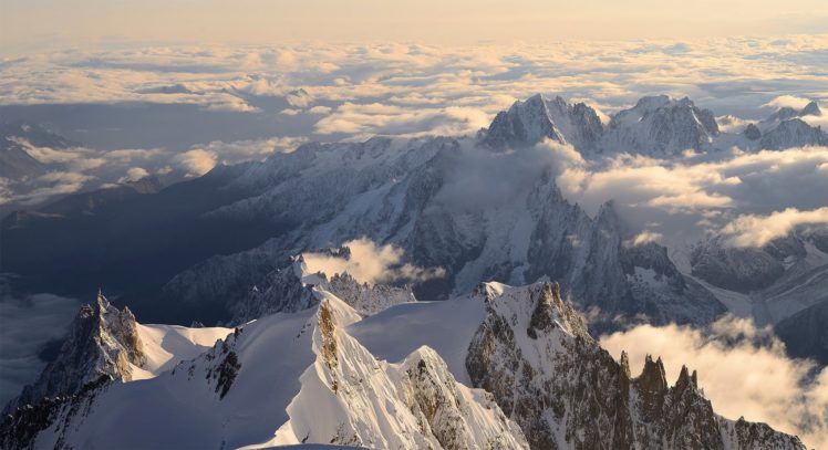 sky, Snow, Montblanc, Mountain HD Wallpaper Desktop Background