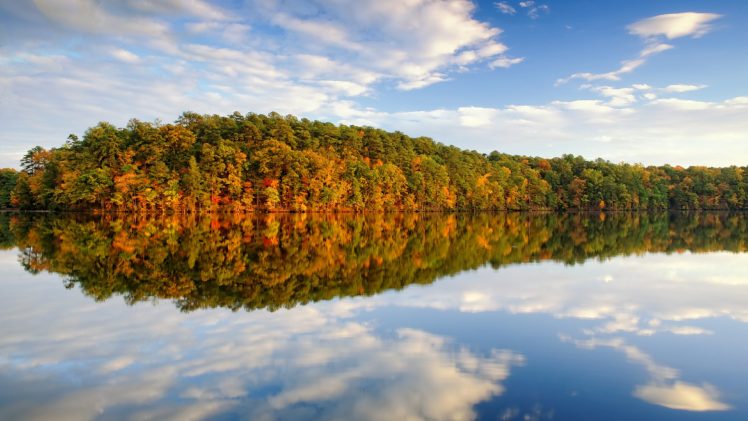 autumn, Lake, Trees, Reflection HD Wallpaper Desktop Background