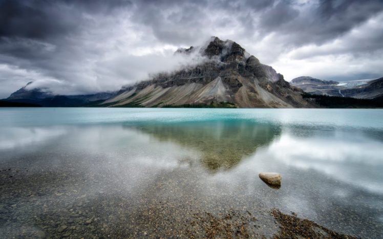 mountain, Bow, Lake, Reflection HD Wallpaper Desktop Background