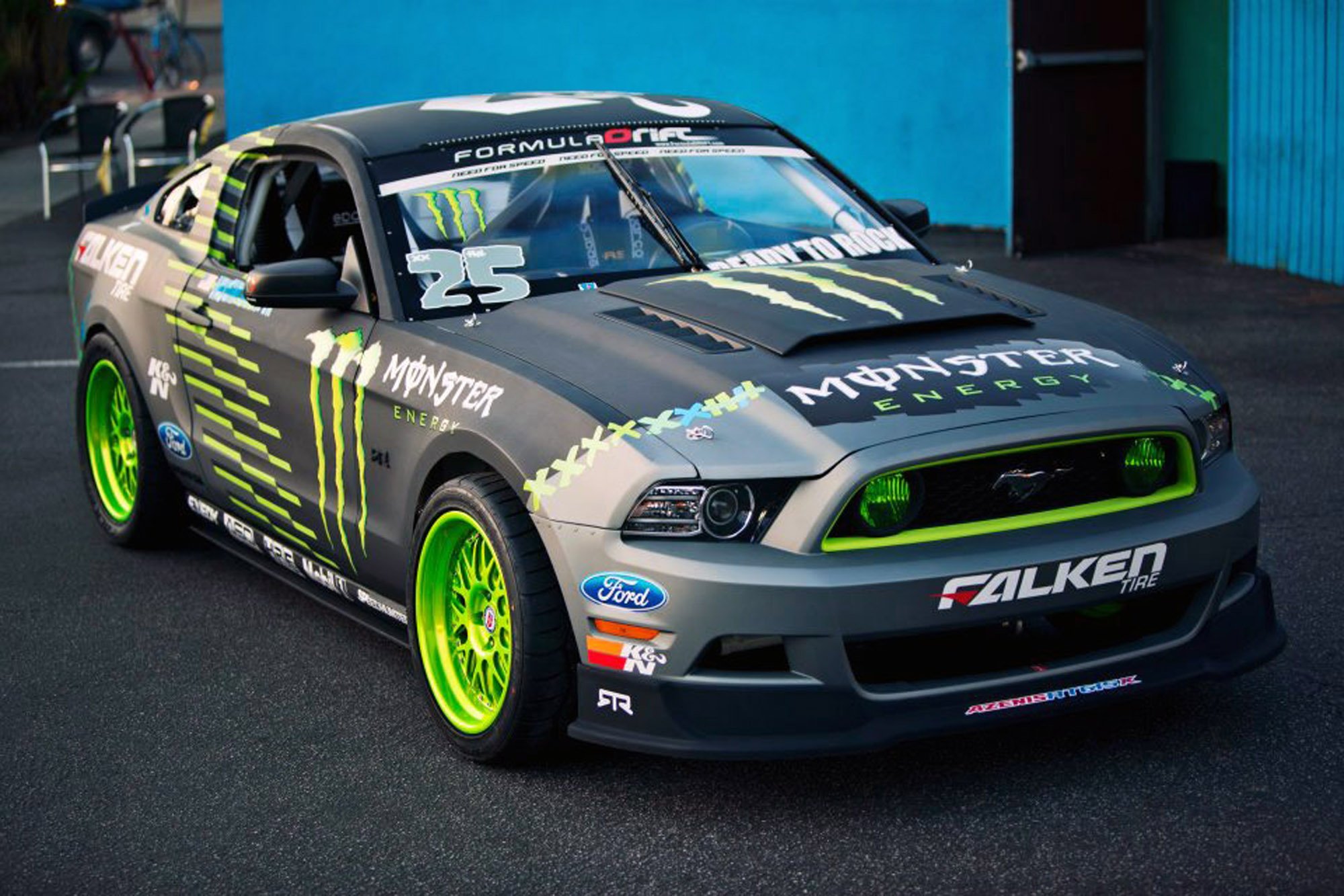 Ford Mustang Rtr Monster Energy Drift Race Racing Wallpapers Hd