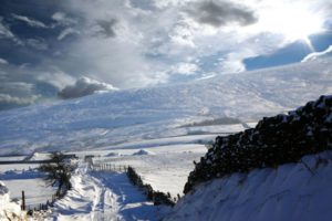 fence, Roads, Winter, Snow, Mountains, Landscapes, Sky, Clouds, Rustic