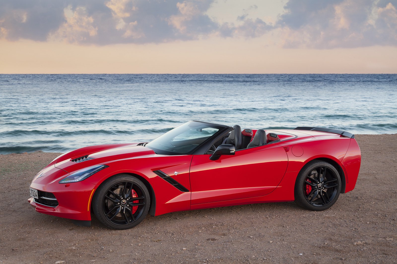 2015, Chevy, Chevrolet, Corvette, Stingray, Convertible, Cabriolet, Red, Us...