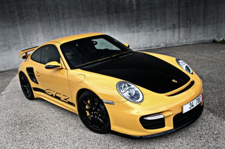 911, Cars, Coupe, Germany, Gt2, Gt2, Rs, Porsche, Jaune HD Wallpaper Desktop Background