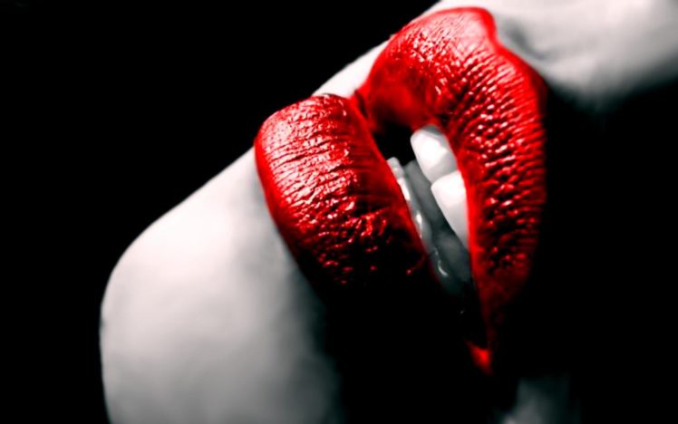 lips,  , Sensual, Red HD Wallpaper Desktop Background