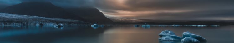 triple, Monitor, Multi, Screen, Multiple, Iceberg HD Wallpaper Desktop Background