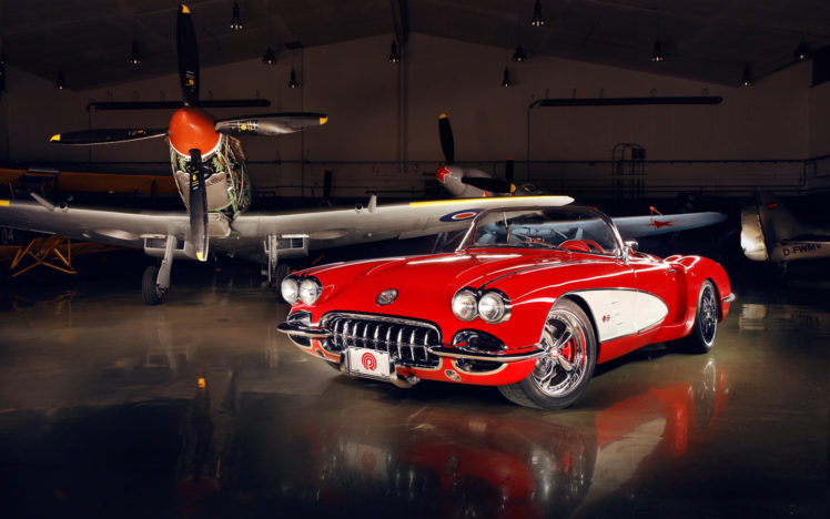 vintage, Corvette HD Wallpaper Desktop Background