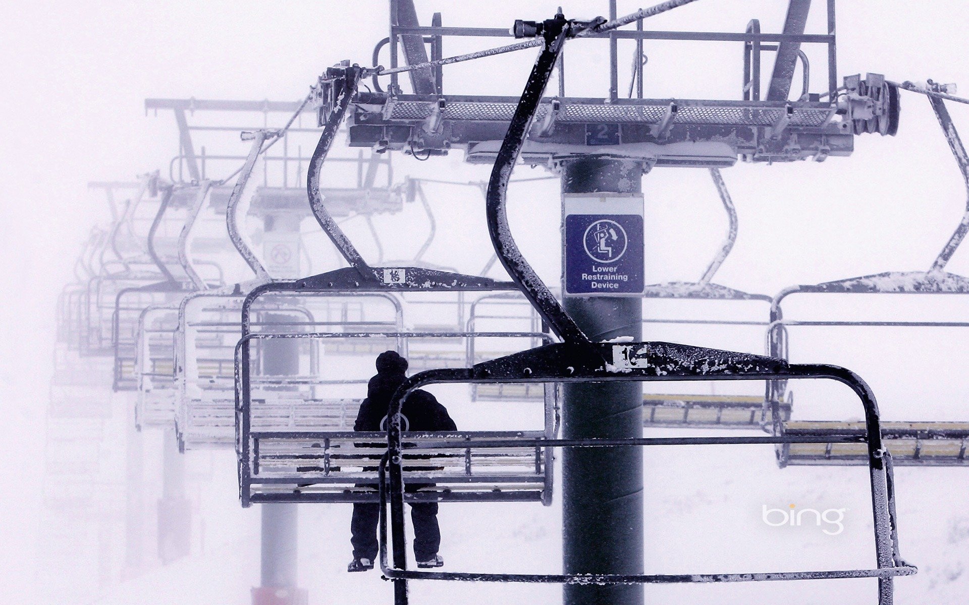 ski, Lift, Skiing, Snowboarding, Winter, Snow, Mountains Wallpaper