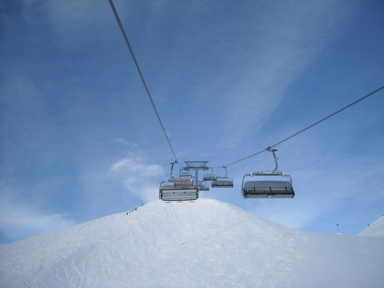 ski, Lift, Skiing, Snowboarding, Winter, Snow, Mountains HD Wallpaper Desktop Background