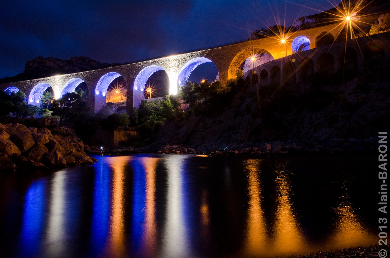 architecture, Cities, France, Marseille, Monuments, Panorama, Panoramic, Provence, Urban, Night, Light Wallpaper