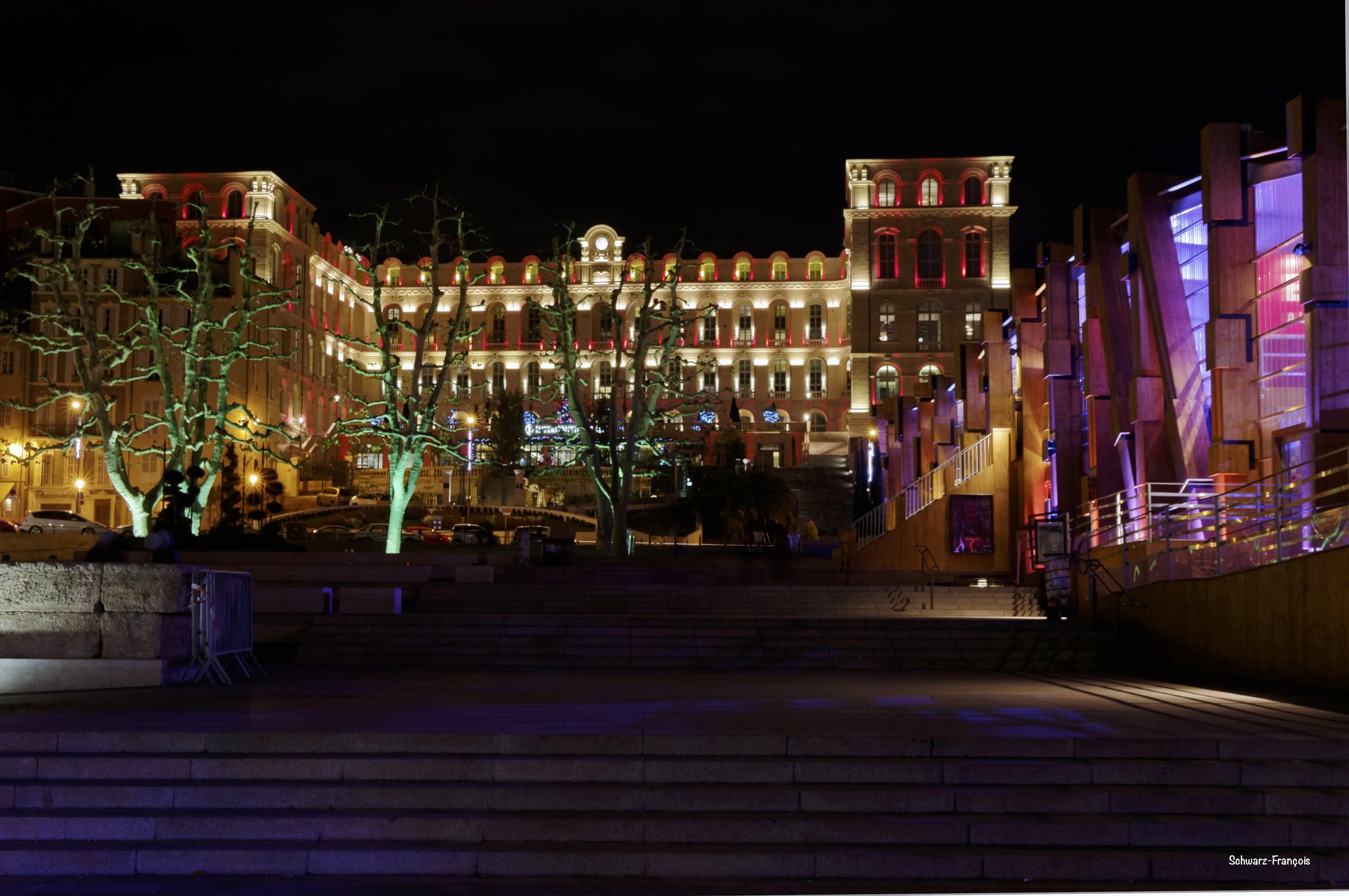 architecture, Cities, France, Marseille, Monuments, Panorama, Panoramic, Provence, Urban, Night, Light Wallpaper