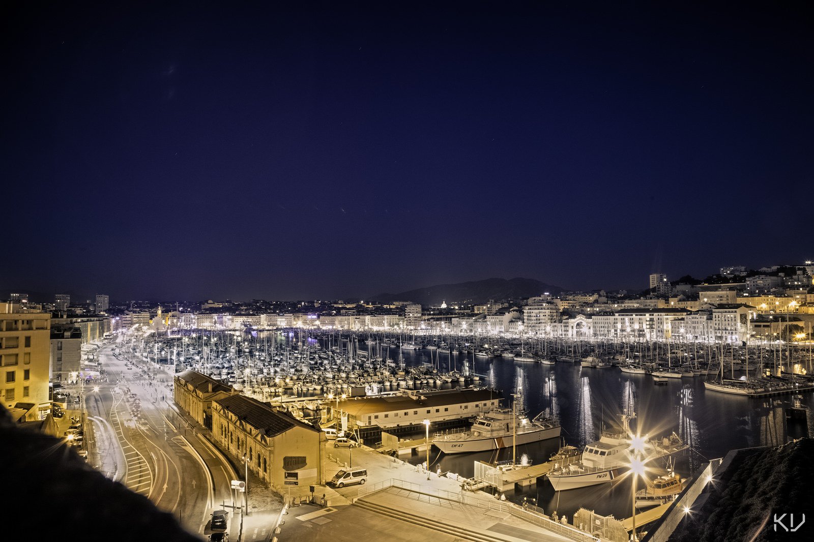 architecture, Cities, France, Marseille, Monuments, Panorama, Panoramic, Provence, Urban, Night, Light Wallpaper