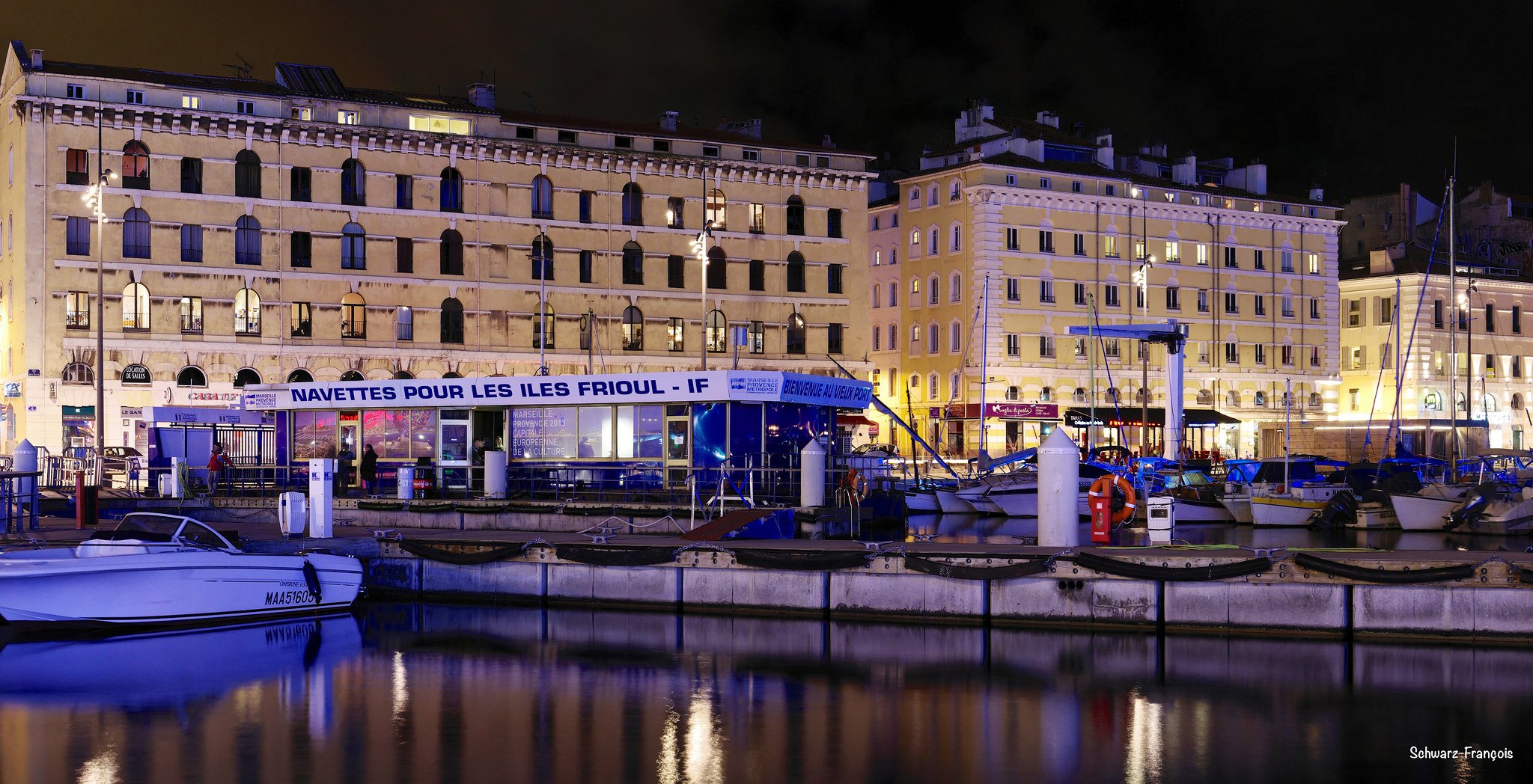 architecture, Cities, France, Marseille, Monuments, Panorama, Panoramic, Provence, Urban, Night, Light Wallpaper