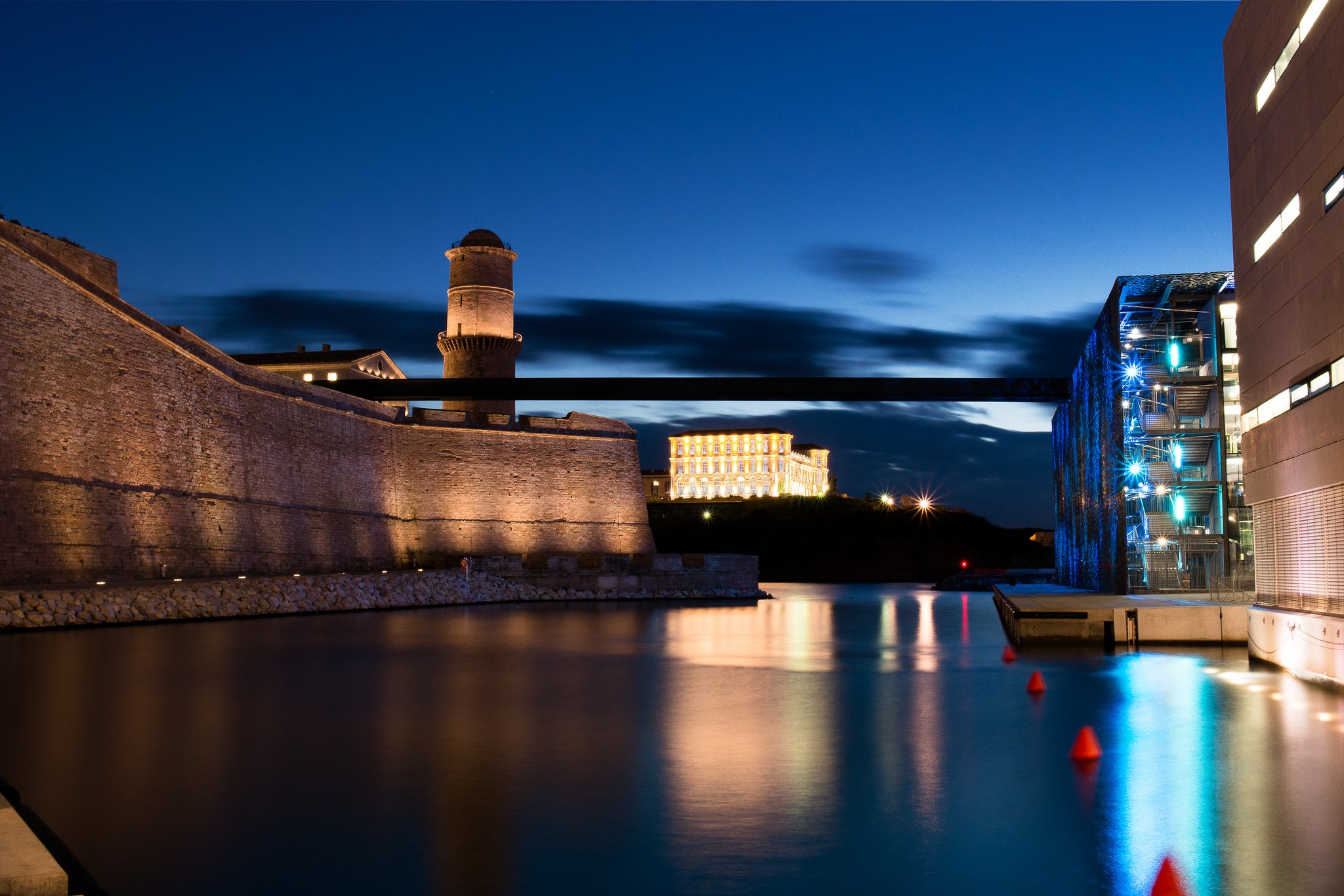 architecture, Cities, France, Marseille, Monuments, Panorama, Panoramic, Provence, Urban, Night, Light Wallpaper