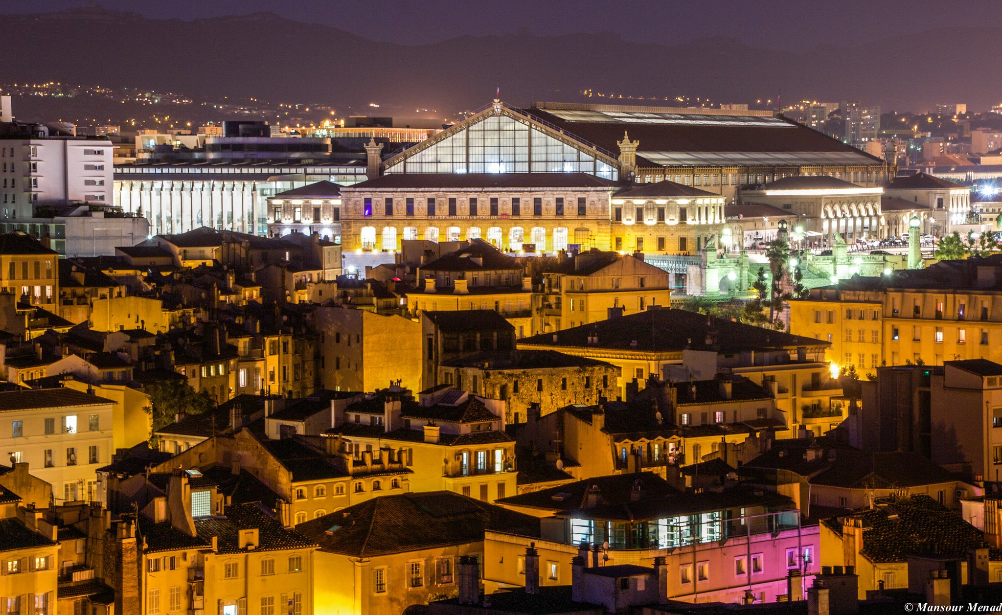 architecture, Cities, France, Marseille, Monuments, Panorama, Panoramic, Provence, Urban, Night, Light Wallpaper