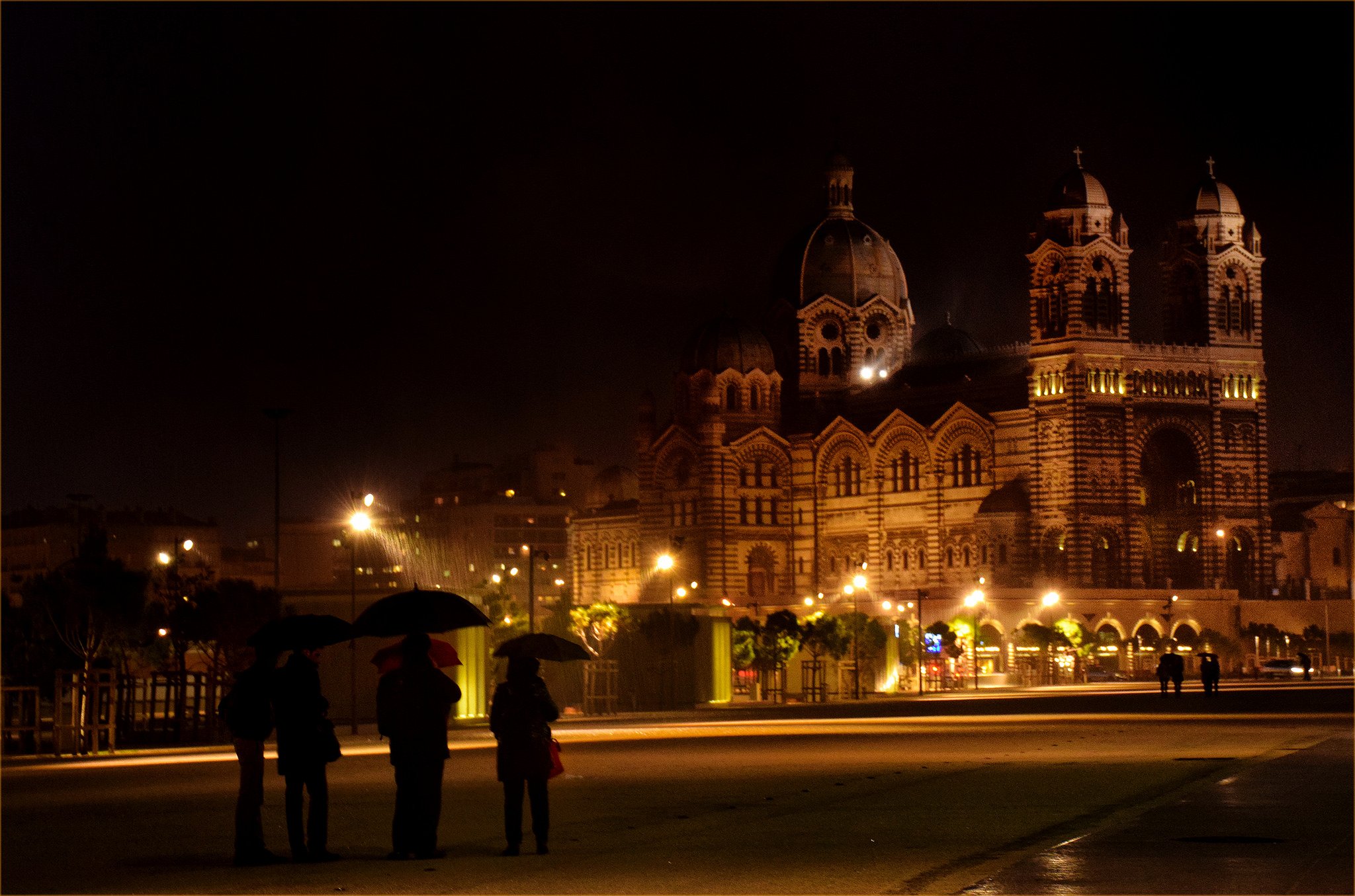 architecture, Cities, France, Marseille, Monuments, Panorama, Panoramic, Provence, Urban, Night, Light Wallpaper