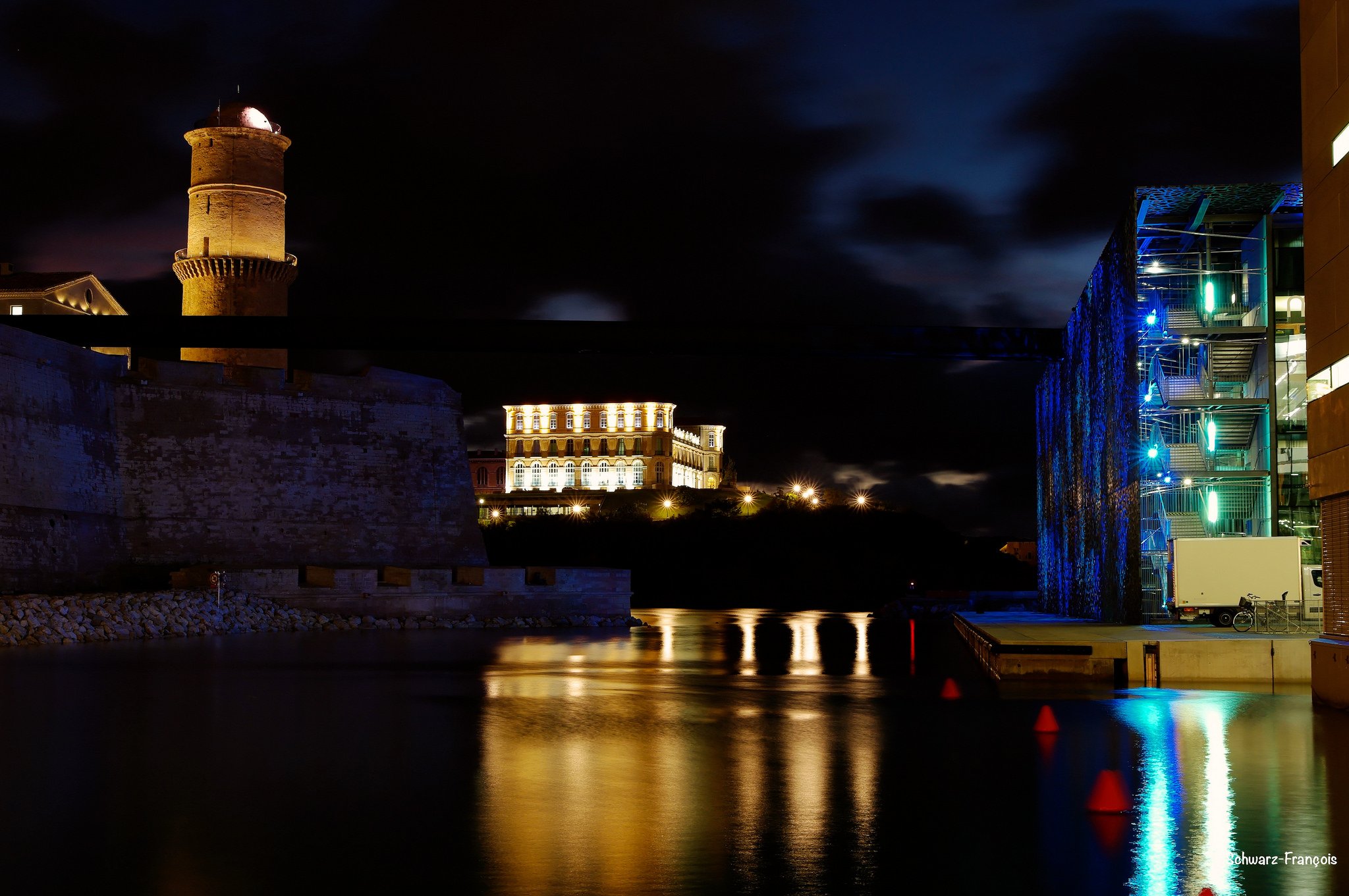 architecture, Cities, France, Marseille, Monuments, Panorama, Panoramic, Provence, Urban, Night, Light Wallpaper