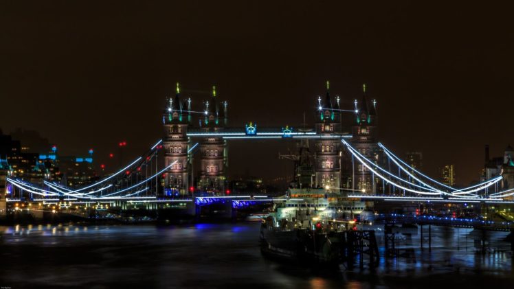 architecture, Building, Tower, Cities, Light, Londres, London, Angleterre, England, Uk, United, Kingdom, Tamise, Towers, Rivers, Bridges, Monuments, Night, Panorama, Panoramic, Urban HD Wallpaper Desktop Background