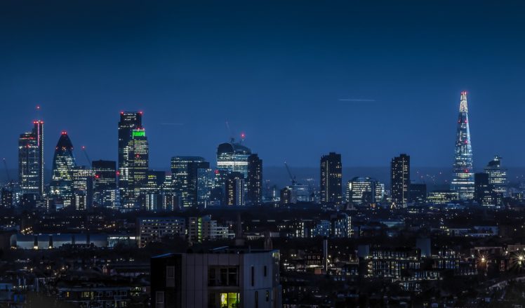 architecture, Building, Tower, Cities, Light, Londres, London, Angleterre, England, Uk, United, Kingdom, Tamise, Towers, Rivers, Bridges, Monuments, Night, Panorama, Panoramic, Urban HD Wallpaper Desktop Background