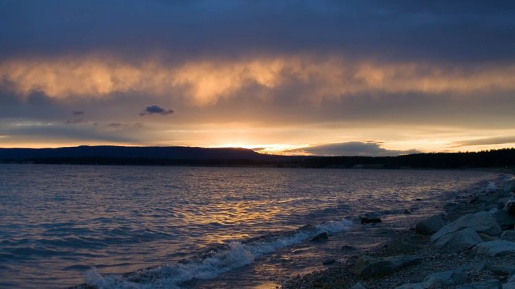 sunset, Ocean, Clouds, Landscapes, Sun HD Wallpaper Desktop Background