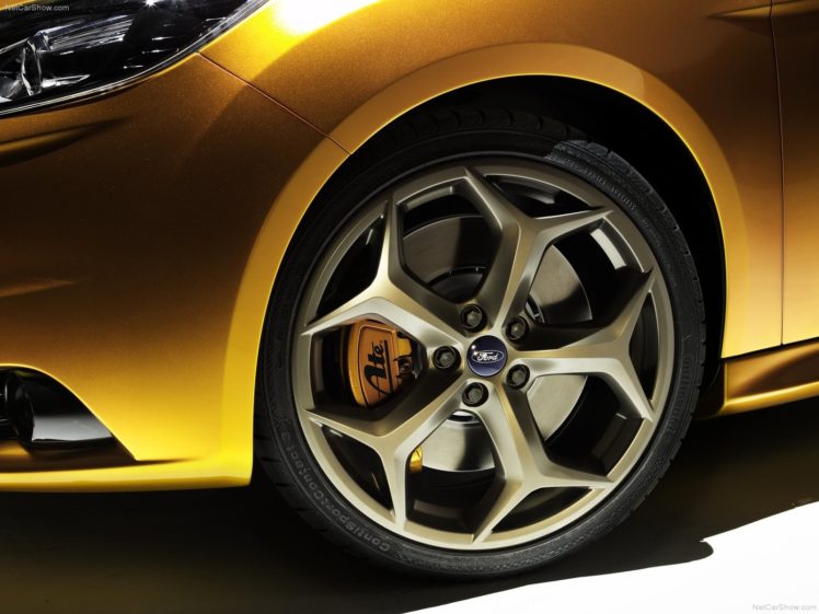 cars, Gold, Wheels, Ford, Focus, Ford, Focus, St HD Wallpaper Desktop Background