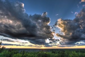 sunset, Clouds, Nature, Sun, Forest, Skyscapes