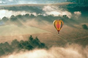 landscapes, Hot, Air, Balloons, Countryside