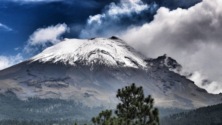 mountains, Landscapes, Nature, Snow, Forest, Volcanoes HD Wallpaper Desktop Background