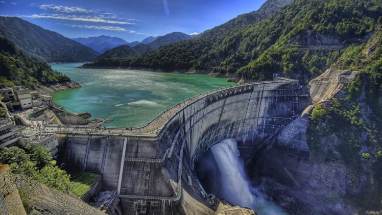 dam, Holds, River, In, Mountains HD Wallpaper Desktop Background