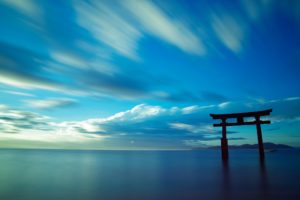 japan, Landscape, Nature, Sky, Sea, Clouds, Water, Monument
