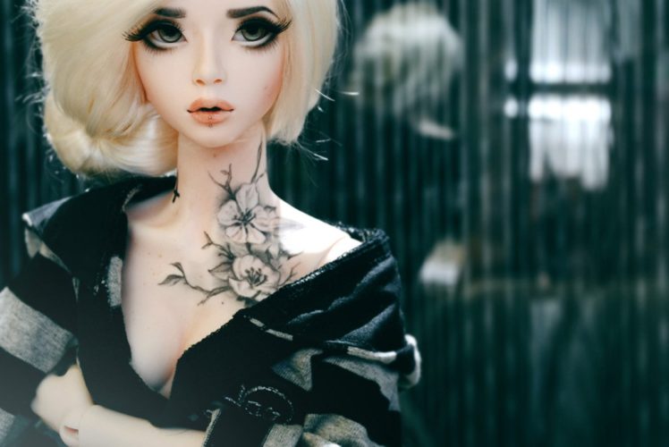 doll, Blonde, Tattoo, Girl HD Wallpaper Desktop Background