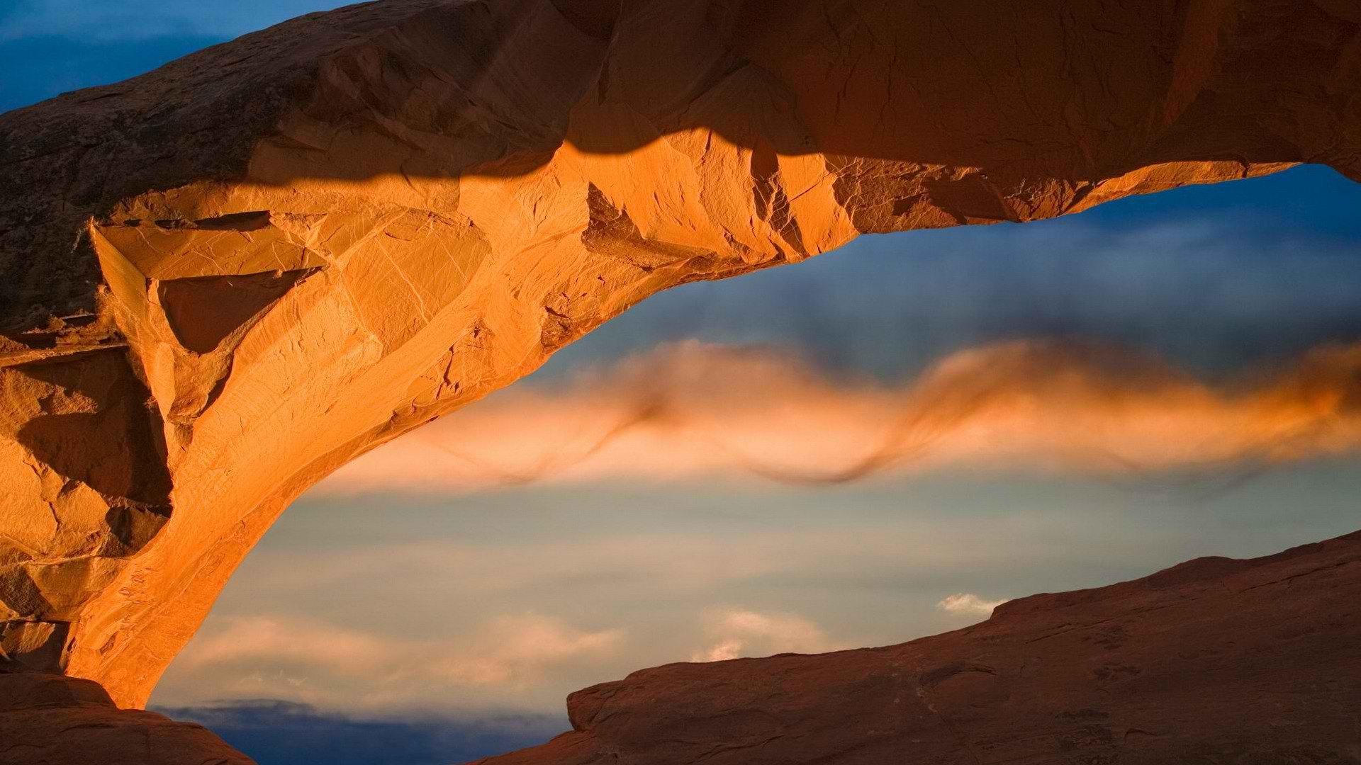 sunset, Skylines, Arches, National, Park, Arch, National, Park Wallpaper
