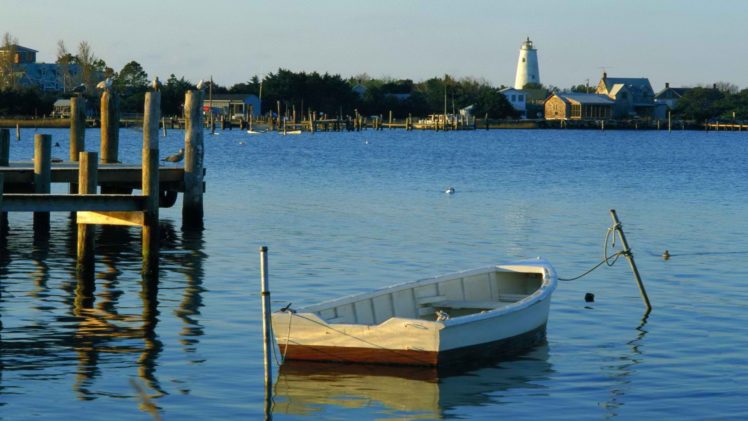pier, Boats, Capes, Rivers, North, Carolina HD Wallpaper Desktop Background