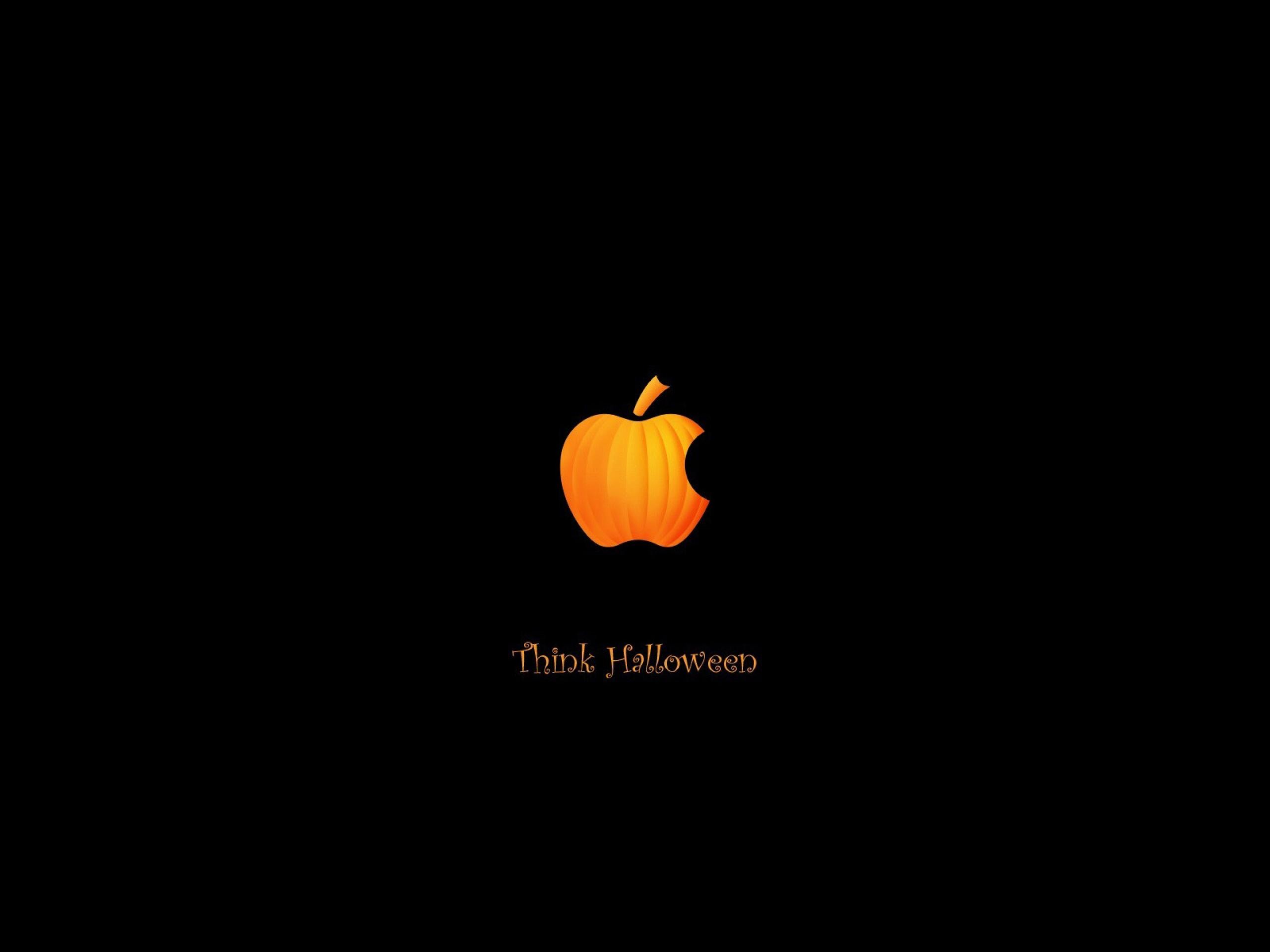 black, Apple, Inc, , Halloween, Funny Wallpaper